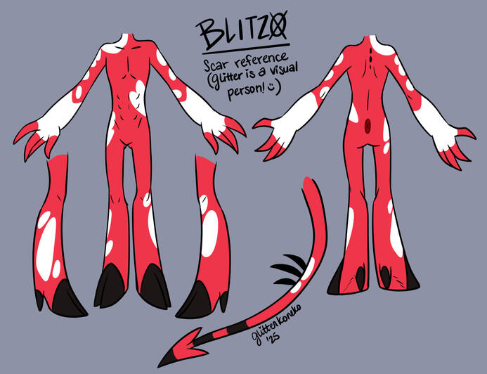 Blitzø scar reference sheet
